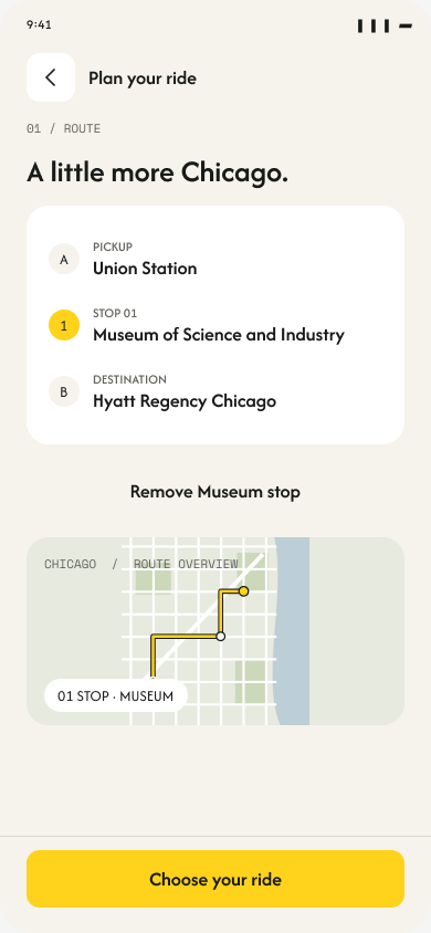 Build the route first